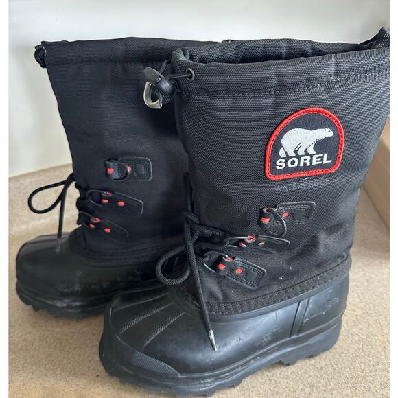 Sorel Youth Glacier XT Winter Boots Black size 5 - Picture 1 of 8